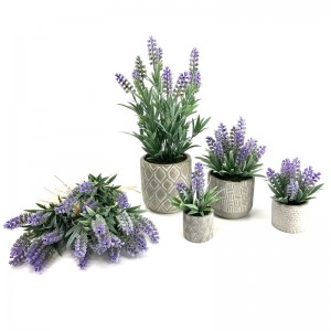 Moderne künstliche Topfpflanze-Ausgangsdekor-Lavendel-Blumen-Anordnungs-Tischplatte-Dekoration