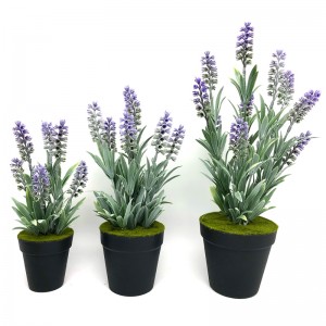 Künstliche Kunststoff Topfpflanze Home Decor Lavendel Blumen Arrangements Tischdekoration